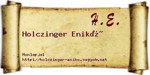 Holczinger Enikő névjegykártya